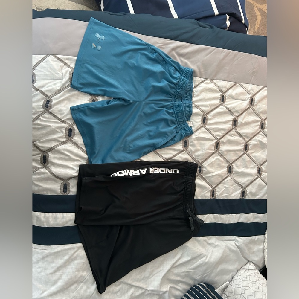 Under Armour Black and Blue Shorts